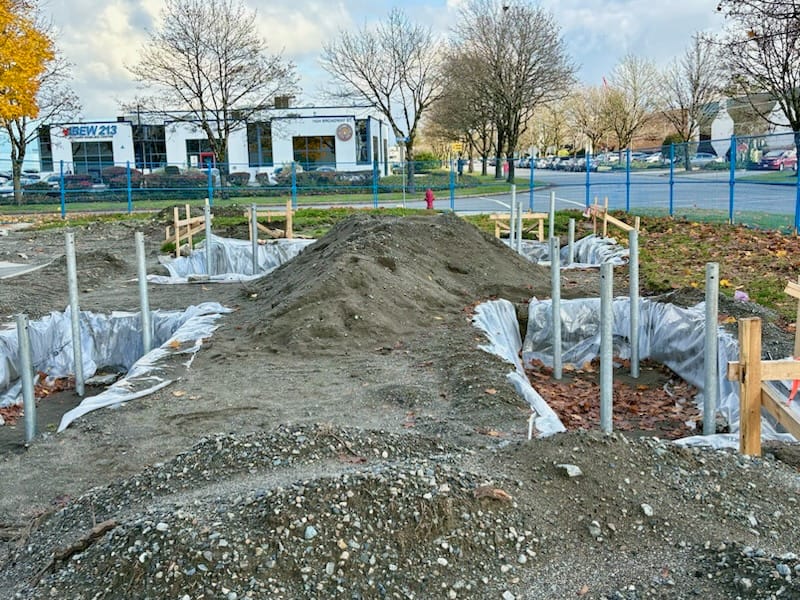 George Ingham Plaza construction
